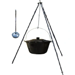 Smaltovaný kotlík 20 L poklice + trojnožka 1,20 m