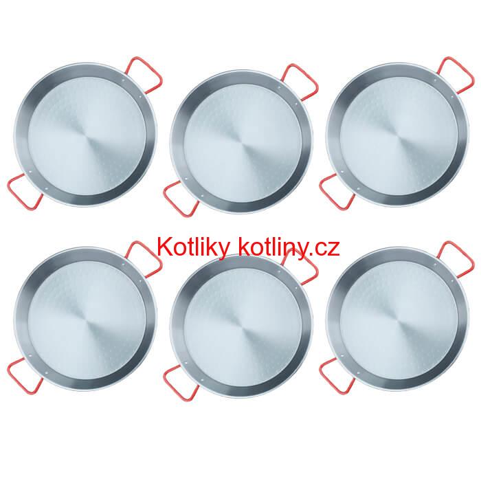 Paella Tapas catering 22 cm - 6 ks ocelových pánví