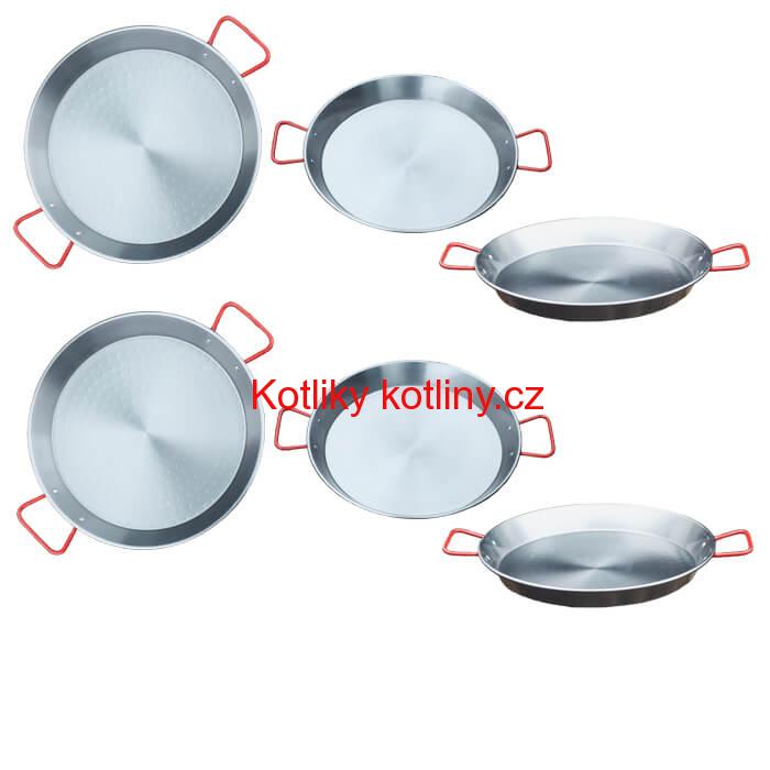 Paella Tapas catering 22 cm - 6 ks ocelových pánví