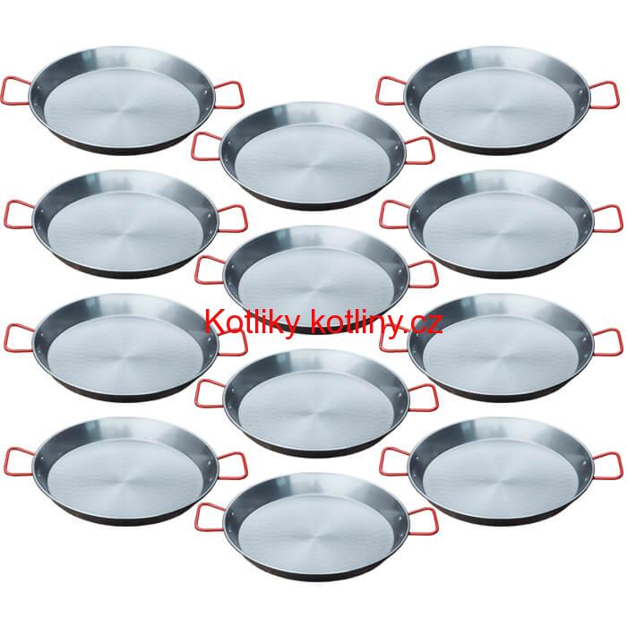 Paella Tapas catering 22 cm - 12 ks ocelových pánví