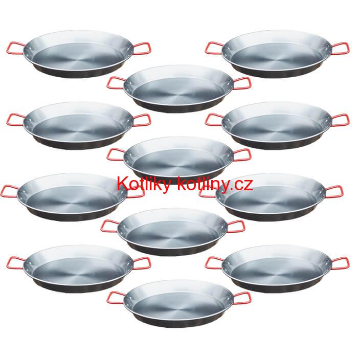 Paella Tapas catering 22 cm - 12 ks ocelových pánví