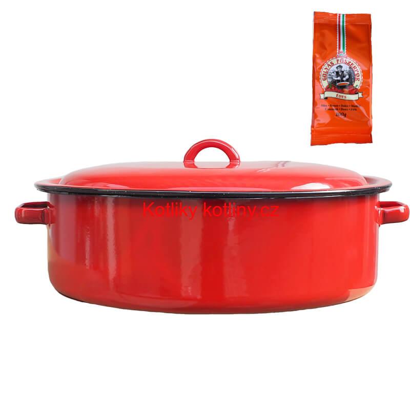 Smaltovaný kastrol s poklicí 20 L CLASSIC + paprikový pepř na guláš