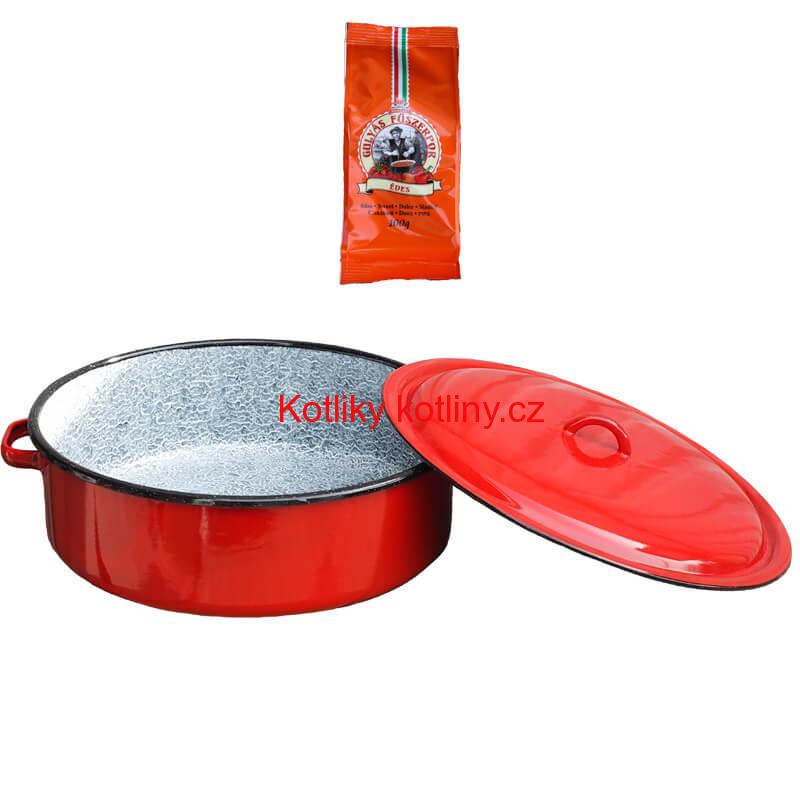Smaltovaný kastrol s poklicí 20 L CLASSIC + paprikový pepř na guláš