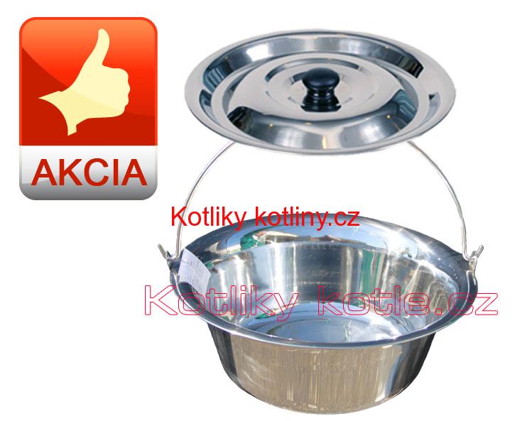 Nerezový kotlík 8 L (0,8 mm) + poklice