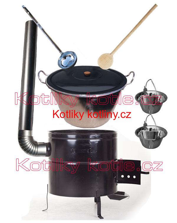 Zabijačková nerezová souprava 60L MAX + 2 servírovací kotlíky