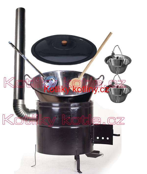 Zabijačková nerezová souprava 60L MAX + 2 servírovací kotlíky