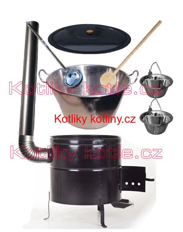 Zabijačková nerezová souprava 60L MAX + 2 servírovací kotlíky