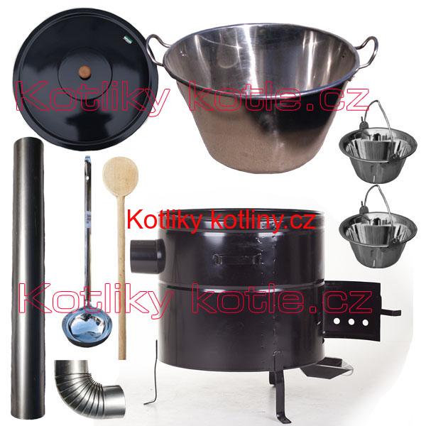 Zabijačková nerezová souprava 80L MAX + 2 servírovací kotlíky