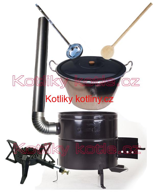 Zabijačkové nerezová souprava 70L MAX + litinový hořák
