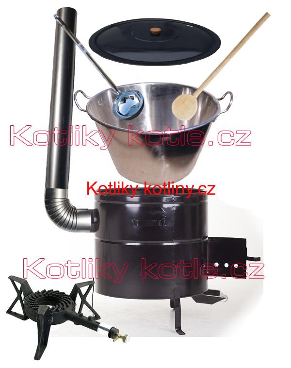 Zabijačkové nerezová souprava 70L MAX + litinový hořák