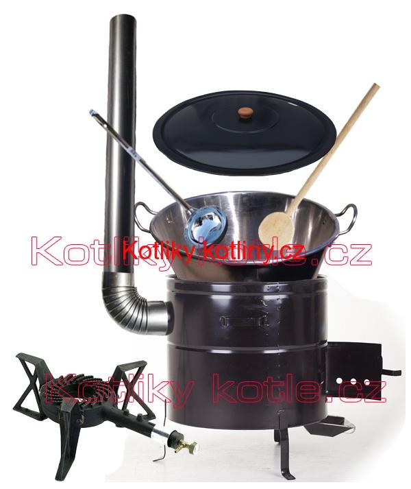 Zabijačkové nerezová souprava 70L MAX + litinový hořák