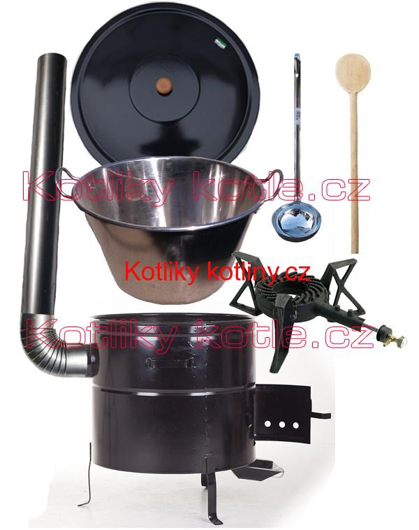 Zabijačkové nerezová souprava 80L MAX + litinový hořák