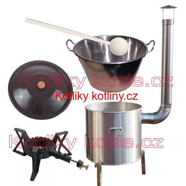 Zabijačkova nerezová souprava 80 L + hořák