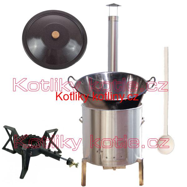 Zabijačkova nerezová souprava 80 L + hořák