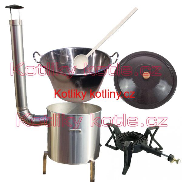 Zabijačkova nerezová souprava 80 L + hořák