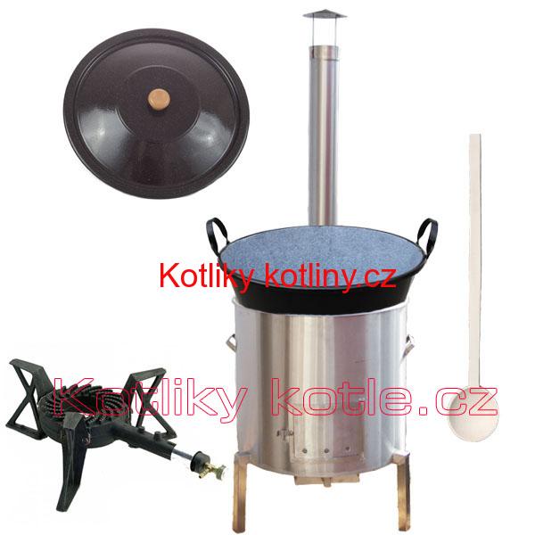 Zabijačkova nerezová souprava 60 L + hořák