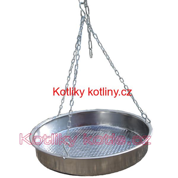 Nerezová pánev s řetízkem 49 cm 