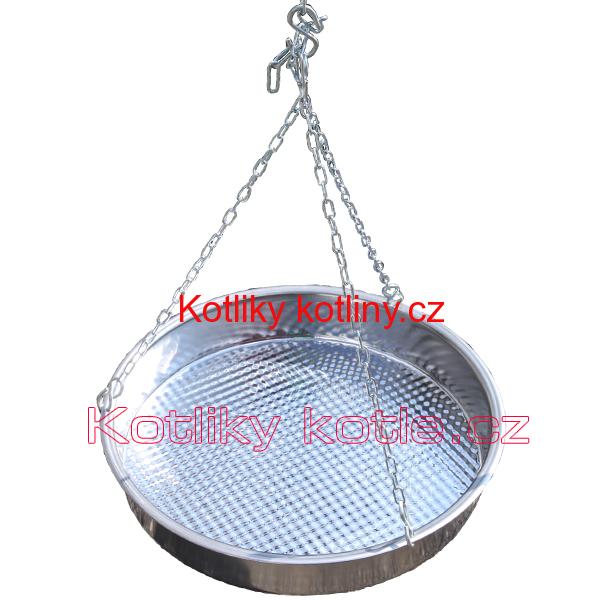 Nerezová pánev s řetízkem 49 cm 