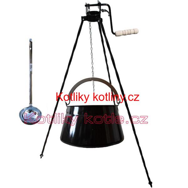 Kotlík na ryby 13 L + trojnožka s kladkou