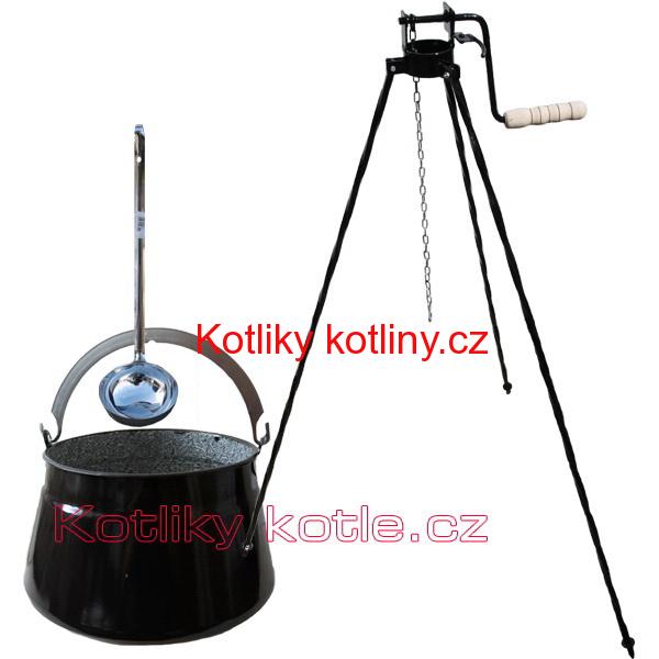 Kotlík na ryby 20 L + trojnožka s kladkou