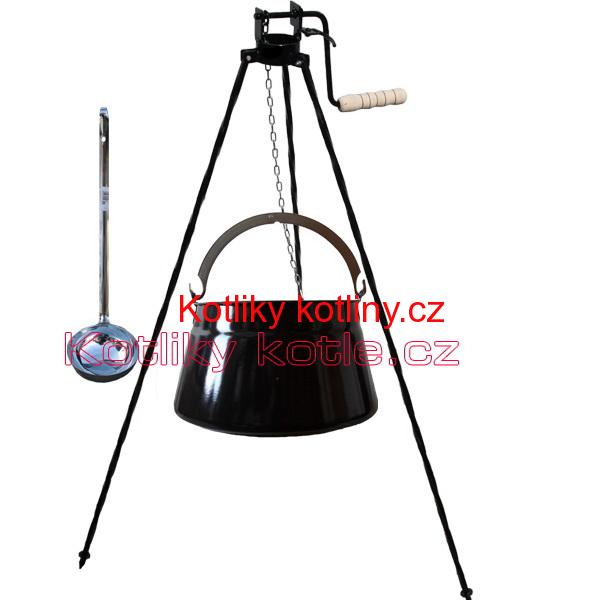 Kotlík na ryby 25 L + trojnožka s kladkou