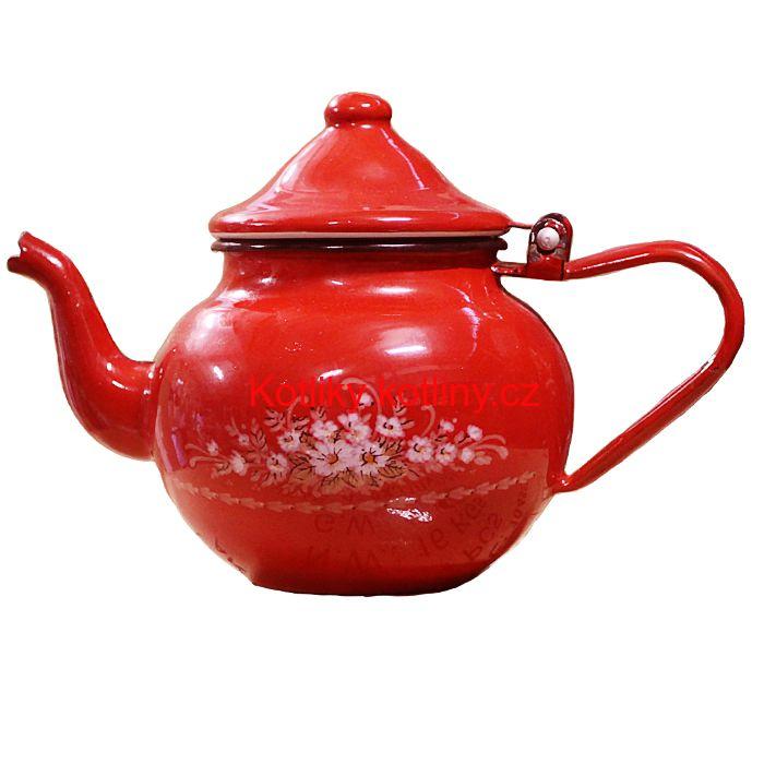 Smaltovaný čajník 1 L (ART DEKO)