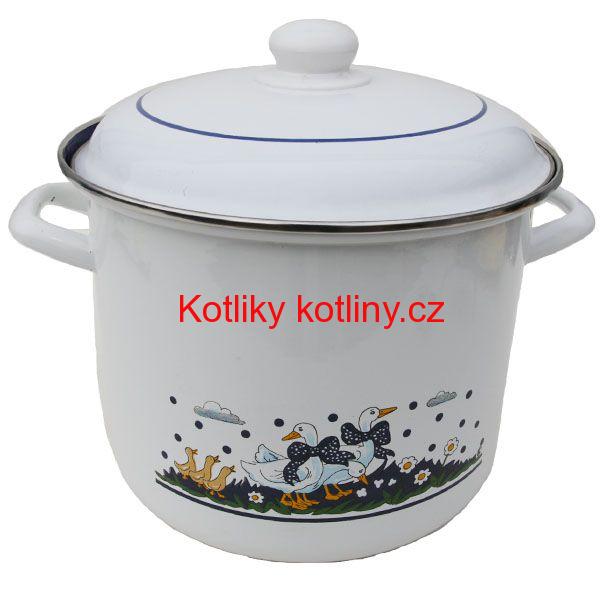 Smaltovaný hrnec 4,5 L - Kachničky