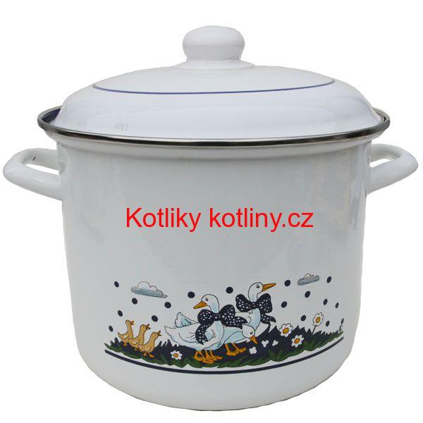 Smaltovaný hrnec 4,5 L - Kachničky