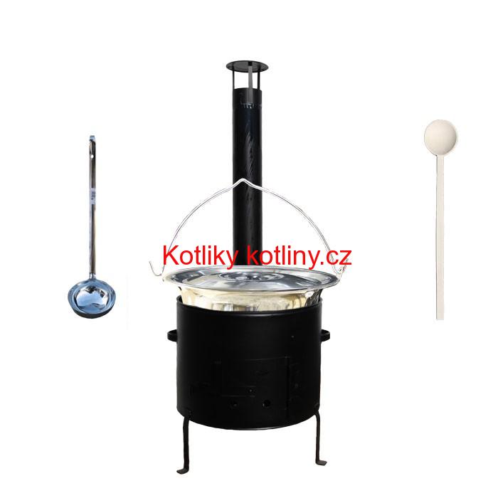 Kotlíkový set 36 Smalt party + nerezový kotlík 15 L. (1,2 mm)