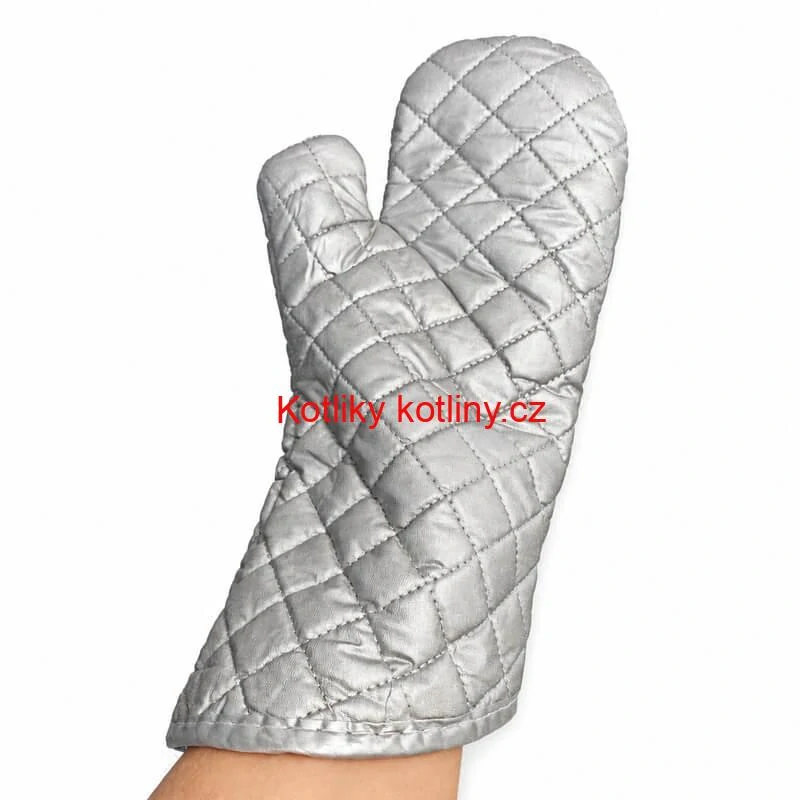 Chňapka stříbrná s dlouhým rukávem 35 cm