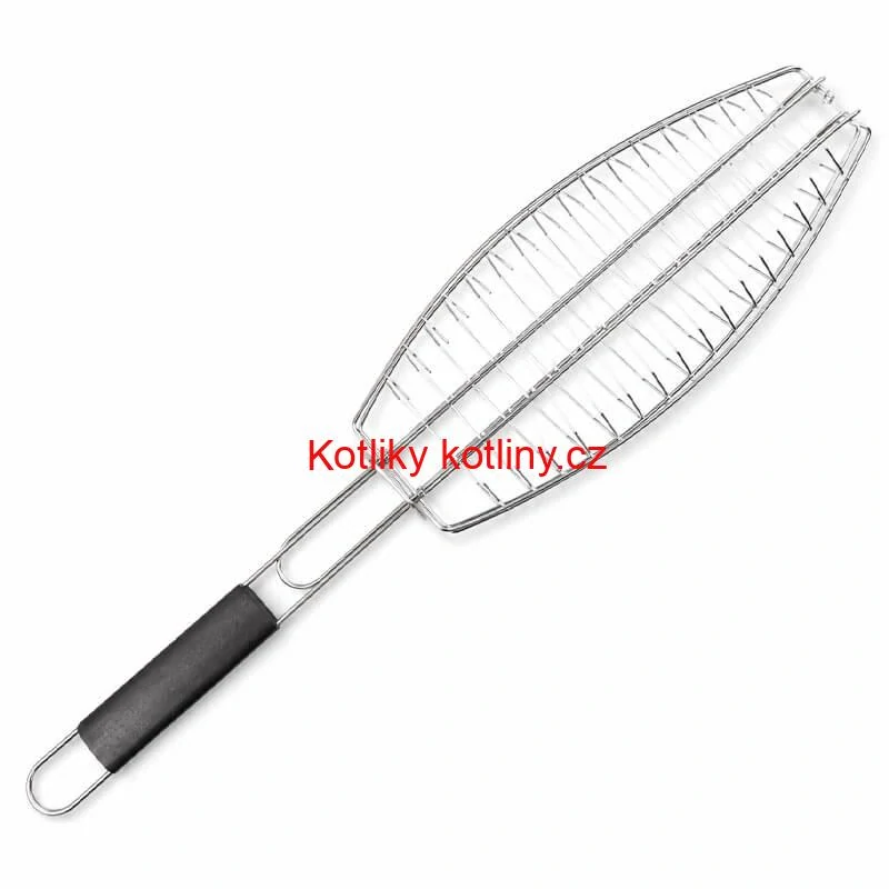 BBQ grilovací rošt na ryby – nerezové grilovací kleště 65 × 15 × 4 cm