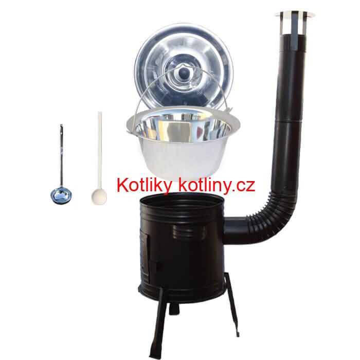 Nerezový kotlík 14 L (0,8 mm) + kovová kotlina 36 CLASSIC (KOV)