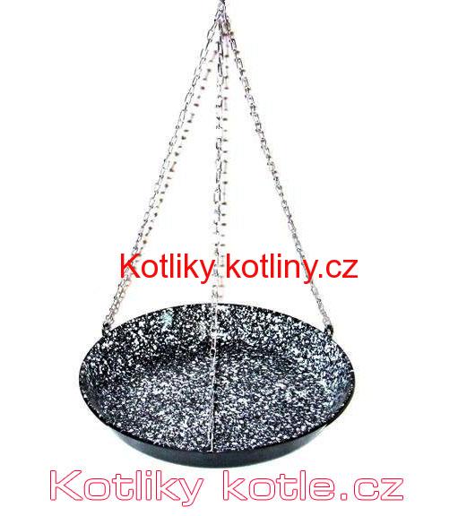 Pánev smaltovaná s řetězem