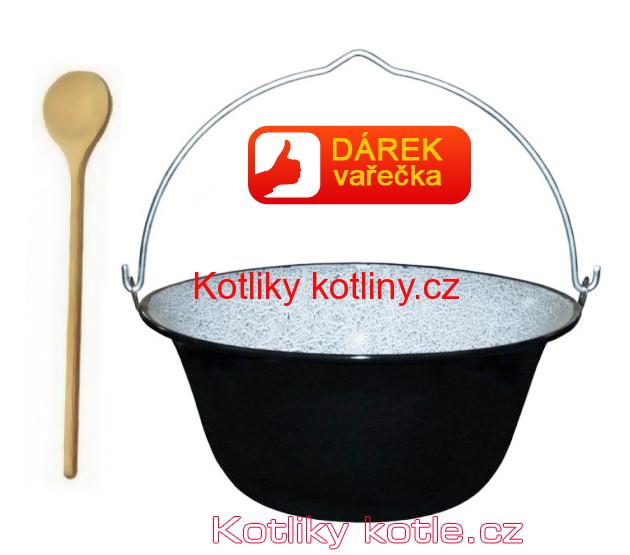 Smaltovaný kotlík 10L + vařečka