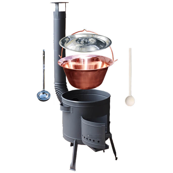 Kotlíkový gulášový set 36 PLUS 600 + měděný kotlík 14 L (1,2 mm)