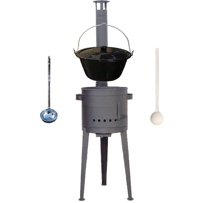 Smaltovaný kotlík 16 L + vysoká kotlina 39 PLUS 600  + vařečka + naběračka zdarma!