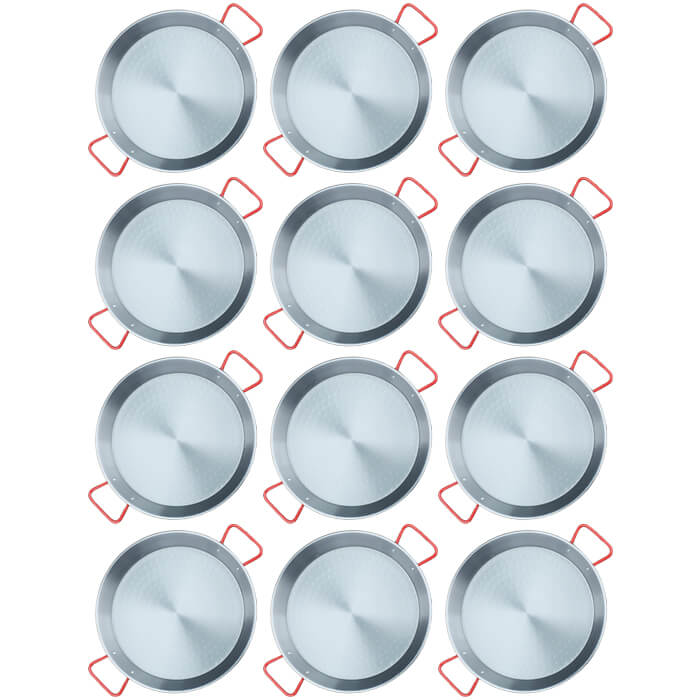 Paella Tapas catering 20 cm - 12 ks ocelových pánví