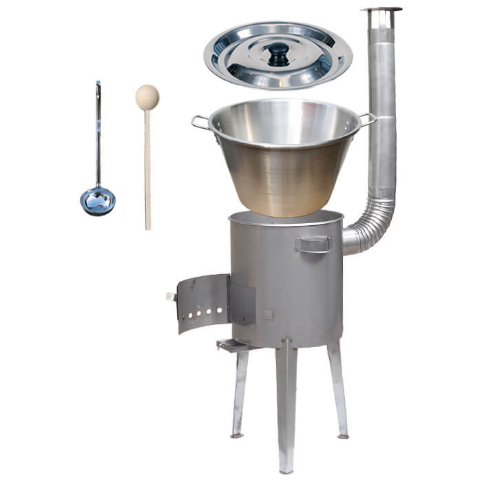 Nerezový kotel 40 L (1,2 mm) + nerezová kotlina 45 cm LUXUS