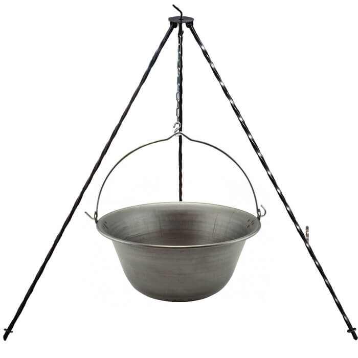 Železný kotlík 6 L (0,75 mm) + trojnožka 1 m