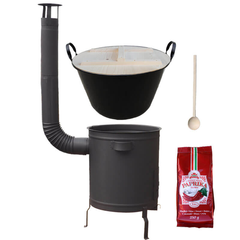 Smaltovaný kotel 100 L + silná kovová kotlina 60 cm (1,5 mm) STRONG PLUS 600 + sladká paprika 250 g