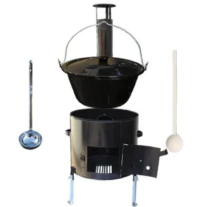 Smaltovaný kotlík 20 L + smaltovaná kotlina 42 Easy party