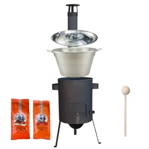 Nerezový kotel 40 L + žáruvzdorná kotliny 45 cm PLUS 600 4 MM + paprikové koření na guláš