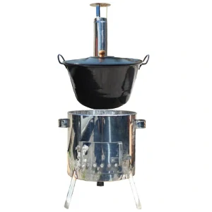 Smaltovaný kotel 70 L + nerezová kotlina 53 cm LUSTRO