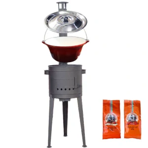 Litinový kotlík se smaltovanou úpravou 22 L + vysoká kotlina 42 PLUS 600 + paprikový pepř na guláš - MIX 100 g