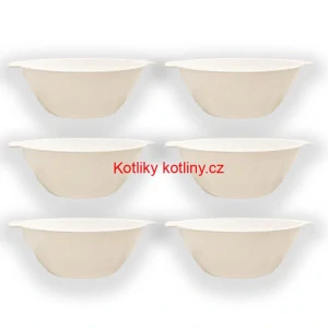 Sada 6 ks: Plastová miska na fajnový kotlíkový guláš a polévky – 750 ml