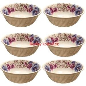 Plastová miska s květinovým vzorem (750 ml) – nyní v sadě 6 kusů!