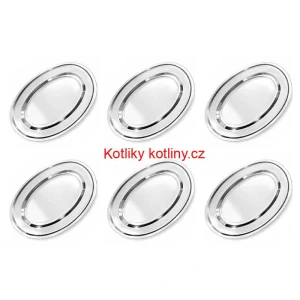 Nerezové podnosy pro catering - set 6 ks (45,5cm) - Servíruj s jistotou a stylem