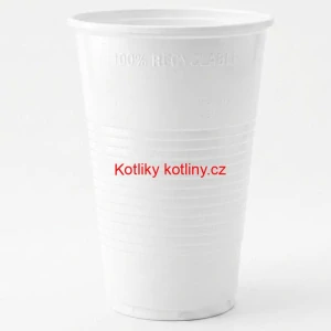 Jednorázový plastový bílý kelímek na studený nápoj 300 ml 12 ks