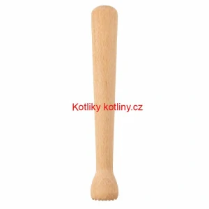 Dřevěný drtič na česnek a bylinky 22 cm