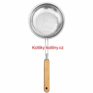 Hliníkové sítko 20 cm s dřevěnou rukojetí